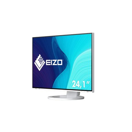 EIZO FlexScan EV2495-WT - With FlexStand - LED monitor - 24.1" - 1920 x 1200 - IPS - 350 cd/m² - 1000:1 - 5 ms - HDMI, DisplayPort, USB-C - speakers - white - 1