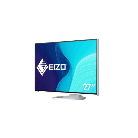 EIZO FlexScan EV2795-WT - With FlexStand - LED monitor - 27" - 2560 x 1440 - IPS - 350 cd / m² - 1000:1 - 5 ms - HDMI, DisplayPort, USB-C - speakers - white - 1