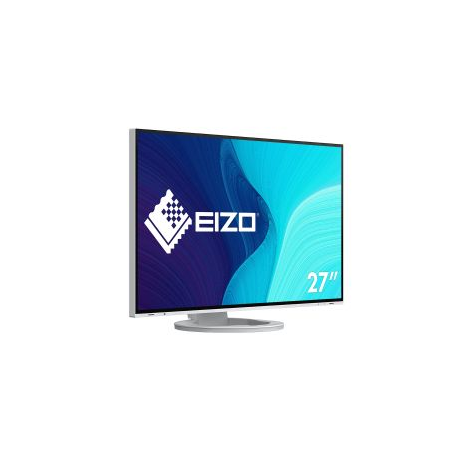 EIZO FlexScan EV2795-WT - With FlexStand - LED monitor - 27" - 2560 x 1440 - IPS - 350 cd / m² - 1000:1 - 5 ms - HDMI, DisplayPort, USB-C - speakers - white - 7