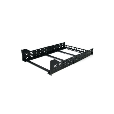 StarTech.com 3U Universal Server Rack Rails - TAA Compliant Fixed Mounting Rails - 19" Adjustable Depth Rack Mount Rails (UNIRAILS3U) - Rack rail - black - 3U - 19" - for P / N: RK1233BKM, RK2433BKM, RK2537BKM, RK3236BKF, RK4236BKB, RK4242BK24, RK4242BK30 - 0