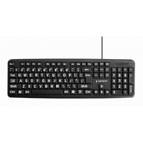 Gembird KB-U-103 - Keyboard - USB - US - black - 0