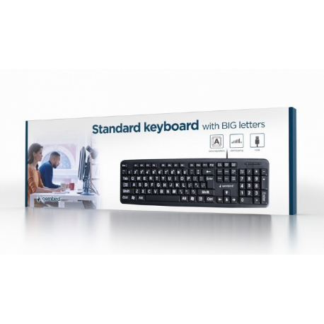 Gembird KB-U-103 - Keyboard - USB - US - black - 1