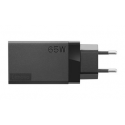 Lenovo 65W USB-C Travel Adapter - Power adapter - AC 100-240 V - 65 Watt - black - for ThinkBook 14 G4+ IAP; ThinkPad E14 Gen 4; E15 Gen 4; X1 Carbon Gen 10