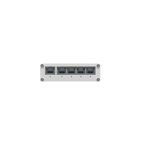 Teltonika TSW100 - Switch - unmanaged - 5 x 10/100/1000 - DIN rail mountable, surface-mountable - Passive PoE - DC power - 8