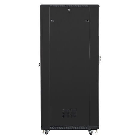 Lanberg - Rack cabinet - with 4 cooling fans - 230 V - black, RAL 9004 - 42U - 19" - 4