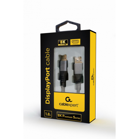 Cablexpert Premium series - DisplayPort cable - DisplayPort (M) to DisplayPort (M) - DisplayPort 1.4 - 1.8 m - 8K60Hz (7680 x 4320) support - 3