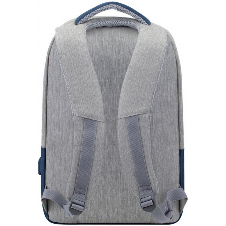 NB BACKPACK ANTI-THEFT 17.3"/7567 GREY/DARK BLUE RIVACASE - 6
