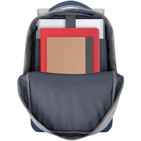 NB BACKPACK ANTI-THEFT 17.3"/7567 GREY/DARK BLUE RIVACASE - 12