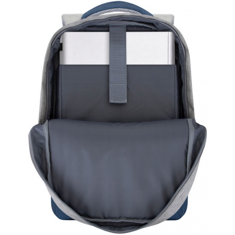 NB BACKPACK ANTI-THEFT 17.3"/7567 GREY/DARK BLUE RIVACASE - 13