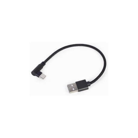 Cablexpert - USB cable - USB-C (M) angled to USB (M) - USB 2.0 - 2.1 A - 20 cm - black - 0