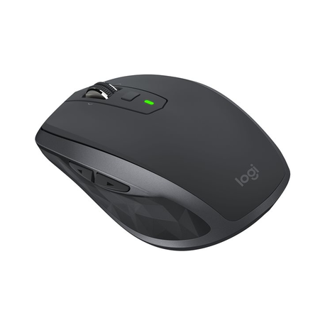 Logitech MX Anywhere 2S - Mouse - laser - 7 buttons - wireless - Bluetooth, 2.4 GHz - USB wireless receiver - graphite - 0