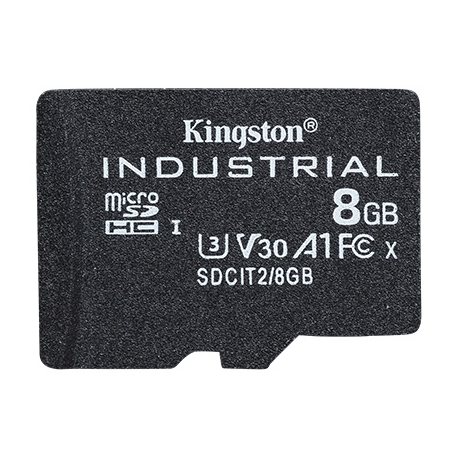 Kingston Industrial - Flash memory card - 8 GB - A1 / Video Class V30 / UHS-I U3 / Class10 - microSDHC UHS-I - 0
