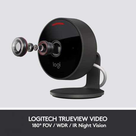 Logitech Circle View - Network surveillance camera - outdoor, indoor - weatherproof - colour (Day&Night) - 1920 x 1080 - 1080p - audio - wireless - Wi-Fi - 14