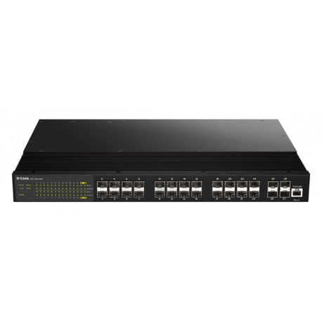 D-Link DIS 700G-28XS - Switch - L2+ - Managed - 24 x Gigabit SFP + 4 x 10 Gigabit SFP+ - rack-mountable - 1