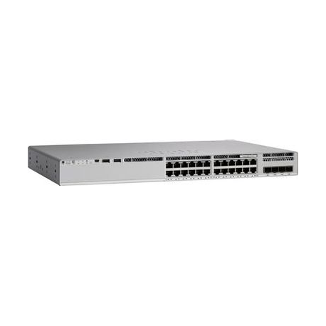 Cisco Catalyst 9200L - Network Essentials - switch - L3 - 24 x 10 / 100 / 1000 (PoE+) + 4 x Gigabit SFP (uplink) - rack-mountable - PoE+ (740 W) - 3
