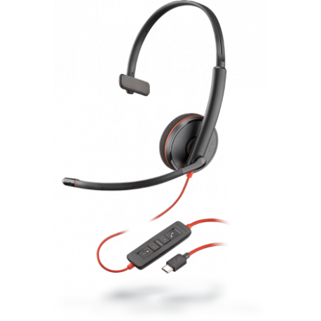 Poly Blackwire C3210 USB-C - 3200 Series - headset - on-ear - wired - USB-C - black - 0