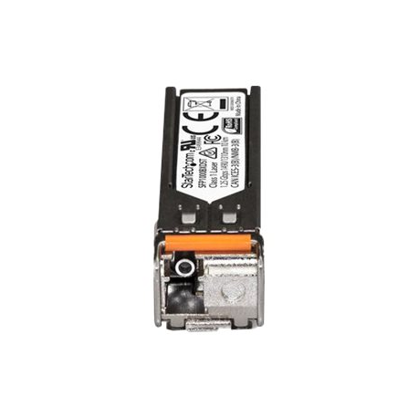 StarTech.com MSA Uncoded SFP Module, 1000BASE-BX, 1 Gigabit Ethernet Bi-Directional (BiDi) Fiber Single Strand SFP Transceiver (SMF), LC 10km , Mini GBIC Transceiver SFP Module, Downstream - Lifetime Warranty (SFP1000BXDST) - SFP (mini-GBIC) transceiver module - GigE - 1000Base-BX - LC single-mode - up to 10 km - 1310 (RX)  /  1490 (TX) nm - 0