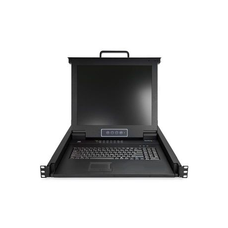 StarTech.com 16 Port Rackmount KVM Console w /  Cables - Integrated KVM Switch w /  17" LCD - 1U LCD KVM Drawer 50000 MTBF - USB + VGA Support (RKCONS1716K) - KVM console with KVM switch - 16 ports - PS / 2, USB - 17" - rack-mountable - 1280 x 1024 @ 60 Hz - 250 cd / m² - 1000:1 - 5 ms - VGA - black - 1U - 2