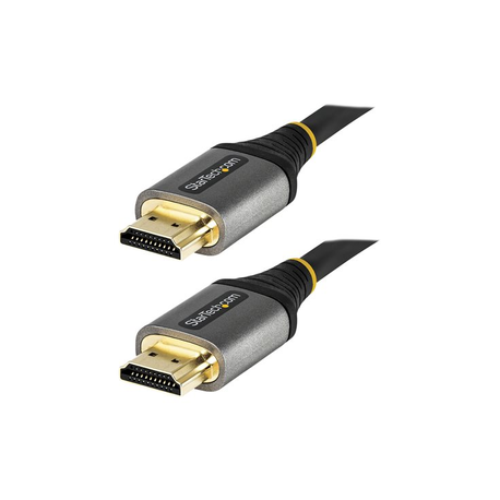 StarTech.com 3ft (1m) HDMI Cable, Certified Ultra High Speed HDMI Cable 48Gbps, 8K 60Hz / 4K 120Hz HDR10+ eARC, Ultra HD 8K HDMI Cable  /  Cord w / TPE Jacket, For UHD Monitor / TV / Display - Dolby Vision / Atmos, DTS-HD (HDMM21V1M) - Ultra High Speed HDMI with Ethernet cable - HDMI male to HDMI male - 1 m - double shielded - grey, black - passive, 4K120Hz support, 8K60Hz support - 0