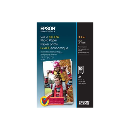 Epson Value - Glossy - A4 (210 x 297 mm) - 183 g / m² - 50 sheet(s) photo paper - for Epson L382, L386, L486; Expression Home HD XP-15000; Expression Premium XP-900 - 2