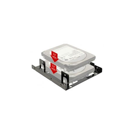 DeLOCK - Storage bay adapter - 3.5" to 2 x 2.5" - 1