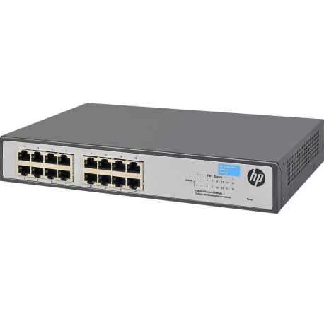 HPE 1420-16G - Switch - unmanaged - 16 x 10 / 100 / 1000 - desktop, rack-mountable, wall-mountable - 1