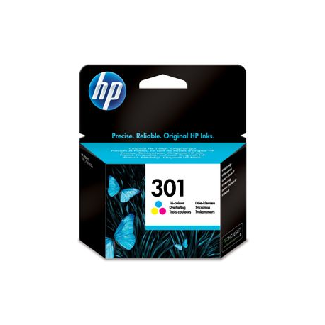 HP 301 - Colour (cyan, magenta, yellow) - original - ink cartridge - for Deskjet 1000, 1010, 1050 J410, 1050A J410, 1051A J410, 1055 J410, 1056 J410, 1510, 1512 - 1