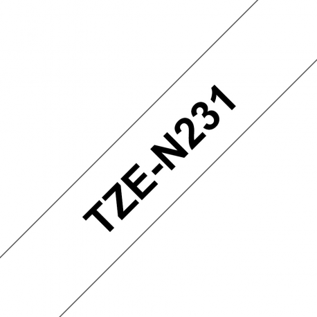 Brother TZe-N231 - Black on white - Roll (1.2 cm x 8 m) 1 cassette(s) non-laminated tape - for Brother PT-D600, H110; P-Touch PT-1005, 1010, D210, D400, D450, E550, H110, P900, P950 - 3