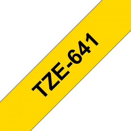 Brother TZe-FX641 - Black on yellow - Roll (1.8 cm x 8 m) 1 cassette(s) flexible tape - for Brother PT-D600; P-Touch PT-3600, D400, D450, D600, D800, E550, H101, P750, P900, P950 - 4