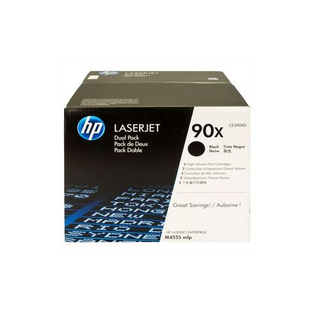 HP 90X - 2-pack - High Yield - black - original - LaserJet - toner cartridge (CE390XD) - for LaserJet Enterprise 600 M602, 600 M603, M4555 - 5