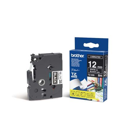 Brother TX - White on black - Roll (1.2 cm) 1 cassette(s) laminated tape - for P-Touch PT-30, PT-7000, PT-8000, PT-PC - 2