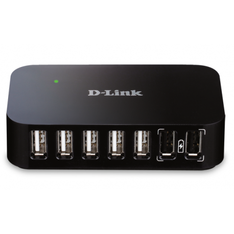 D-Link DUB H7 - Hub - 7 x USB 2.0 - desktop - 3