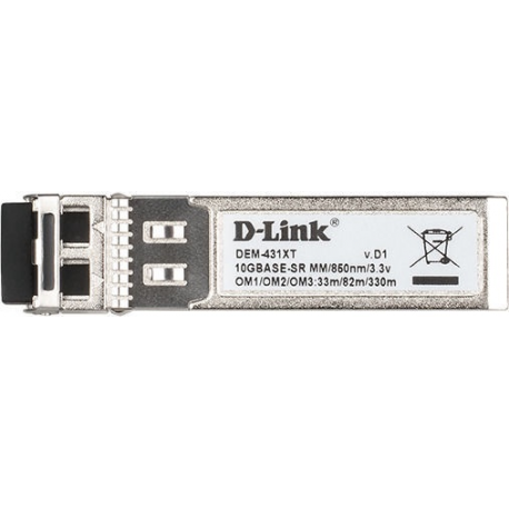D-Link DEM 431XT - SFP+ transceiver module - 10 GigE - 10GBase-SR - up to 300 m - for D-Link Data Center 10; DGS 3630; DXS 1100, 1210, 3400, 3600; Web Smart DXS-1210-12 - 1