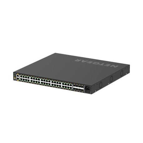 NETGEAR AV Line M4250-40G8F-PoE+ - Switch - L3 - Managed - 40 x 10/100/1000 (PoE+) + 8 x 1000Base-X SFP - side to side airflow - rack-mountable - PoE+ (480 W) - 0