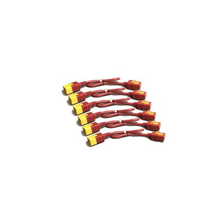 APC - Power cable - IEC 60320 C19 locking to IEC 60320 C20 locking - 16 A - 1.22 m - red (pack of 6) - for P / N: SMT2200IC, SMX2200HVNC, SRT3000RMXLW-IEC, SRT3000XLW-IEC, SRT5KRMXLIM, SRT6KRMXLIM - 0
