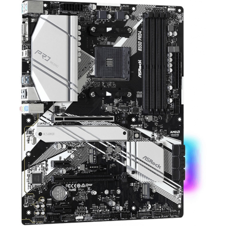 ASRock B550 Pro4 - Motherboard - ATX - Socket AM4 - AMD B550 Chipset - USB-C Gen2, USB 3.2 Gen 1, USB 3.2 Gen 2 - Gigabit LAN - onboard graphics (CPU required) - HD Audio (8-channel) - 2