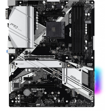 ASRock B550 Pro4 - Motherboard - ATX - Socket AM4 - AMD B550 Chipset - USB-C Gen2, USB 3.2 Gen 1, USB 3.2 Gen 2 - Gigabit LAN - onboard graphics (CPU required) - HD Audio (8-channel) - 5