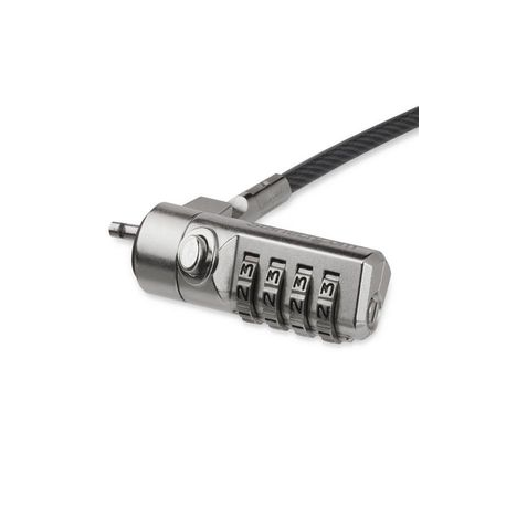 StarTech.com 6.5ft (2m) Laptop Cable Lock, 4 Digit Combination Laptop / Desktop Security Cable Lock for K-Slot Devices / Computers / Monitors, Portable Anti-Theft Vinyl Coated Steel Cable Lock - K Slot Laptop Lock (LTLOCK4D) - Security cable lock - 2 m - 0