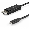 StarTech.com 6ft / 2m USB C to DisplayPort 1.4 Cable 8K 60Hz / 4K, Bidirectional DP to USB-C or USB-C to DP Reversible Video Adapter Cable, HBR3 / HDR / DSC, USB Type C / Thunderbolt 3 Monitor Cable - 8K USB-C to DP Cable (CDP2DP142MBD) - DisplayPort cable - USB-C (M) to DisplayPort (M) - USB 3.1  /  Thunderbolt 3  /  DisplayPort 1.4 - 2 m - active, 8K UHD (7680 x 4320) support - black