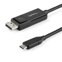 StarTech.com 6ft (2m) USB C to DisplayPort 1.2 Cable 4K 60Hz, Bidirectional DP to USB-C or USB-C to DP Reversible Video Adapter Cable, HBR2 / HDR, USB Type C  /  Thunderbolt 3 Monitor Cable - 4K USB-C to DP Cable (CDP2DP2MBD) - DisplayPort cable - USB-C (M) to DisplayPort (M) - USB 3.1  /  Thunderbolt 3  /  DisplayPort 1.2 - 2 m - 4K support, active - black