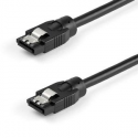 StarTech.com 0.3 m Round SATA Cable - Latching Connectors - 6Gbs SATA Cable - SATA cable - Serial ATA 150 / 300 / 600 - SATA (R) latched to SATA (R) latched - 30 cm - round - black