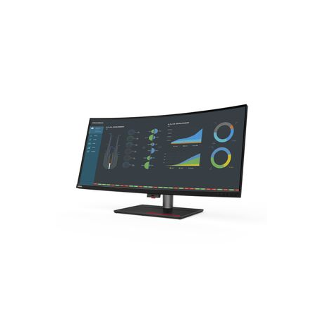 Lenovo ThinkVision P40w-20 - LED monitor - curved - 39.7" (39.7" viewable) - 5120 x 2160 WUHD @ 75 Hz - IPS - 300 cd / m² - 1000:1 - 4 ms - 2xThunderbolt 4, DisplayPort, HDMI - raven black - 7
