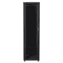 Lanberg - Rack cabinet - with 4 cooling fans - 230 V - black, RAL 9004 - 47U - 19"