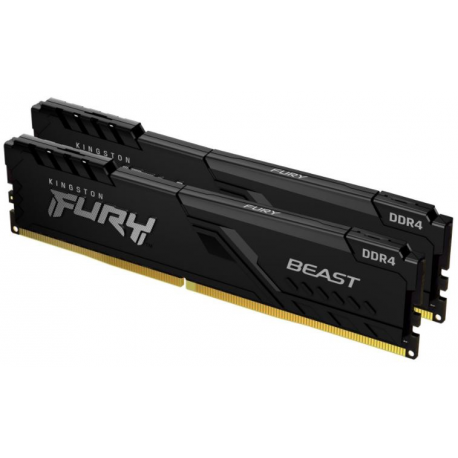 Kingston FURY Beast - DDR4 - kit - 32 GB: 2 x 16 GB - DIMM 288-pin - 3200 MHz  /  PC4-25600 - CL16 - 1.35 V - unbuffered - non-ECC - black - 0