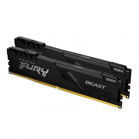 Kingston FURY Beast - DDR4 - kit - 32 GB: 2 x 16 GB - DIMM 288-pin - 3200 MHz  /  PC4-25600 - CL16 - 1.35 V - unbuffered - non-ECC - black - 1