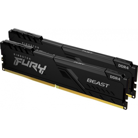 Kingston FURY Beast - DDR4 - kit - 16 GB: 2 x 8 GB - DIMM 288-pin - 3600 MHz / PC4-28800 - CL17 - 1.35 V - unbuffered - non-ECC - black - 2
