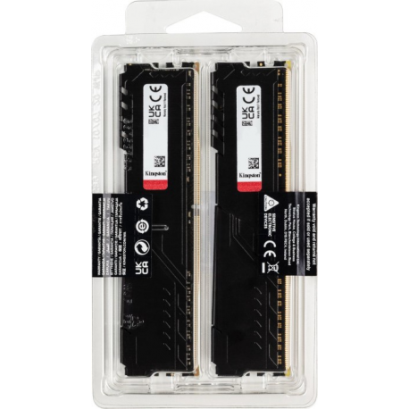 Kingston FURY Beast - DDR4 - kit - 16 GB: 2 x 8 GB - DIMM 288-pin - 3600 MHz / PC4-28800 - CL17 - 1.35 V - unbuffered - non-ECC - black - 6