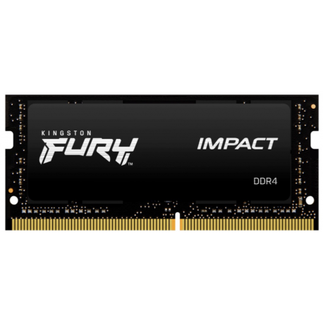 Kingston FURY Impact - DDR4 - module - 32 GB - SO-DIMM 260-pin - 3200 MHz / PC4-25600 - CL20 - 1.2 V - unbuffered - non-ECC - black - 6