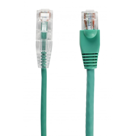 Black Box Slim-Net - Patch cable - RJ-45 (M) to RJ-45 (M) - 91.4 cm - UTP - CAT 6a - booted, molded, stranded - green - 1