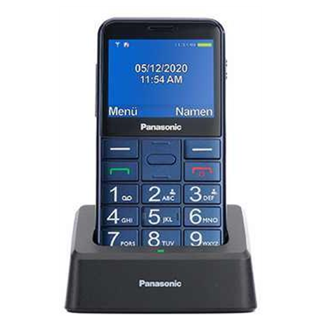 Panasonic KX-TU155 - Mobile phone - dual-SIM - microSD slot, - microSD slot - 240 x 320 pixels - TFT 0.3 MP - blue - 2